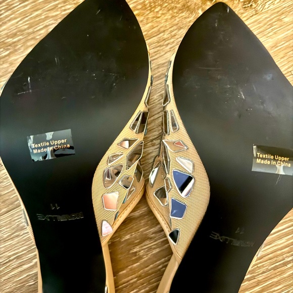 Karolina Heeled Mules- Nude and mirrored! - Picture 6 of 6